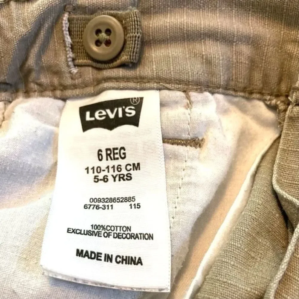 LEVI STRAUSS Beige Khaki Cargo Shorts Tan Boys 6 Regular